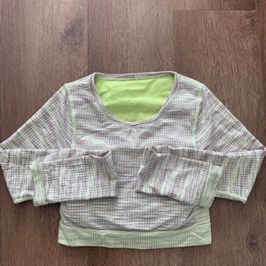 Lululemon Ebb to street Green long sleeve